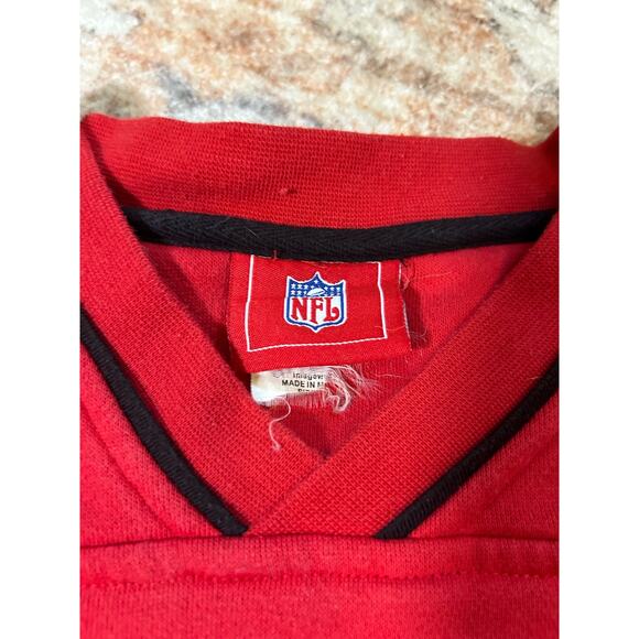 Vintage Y2K red oversized sweatshirt Buccaneers Tampa Bay Bucs Football cozy - Picture 3 of 9